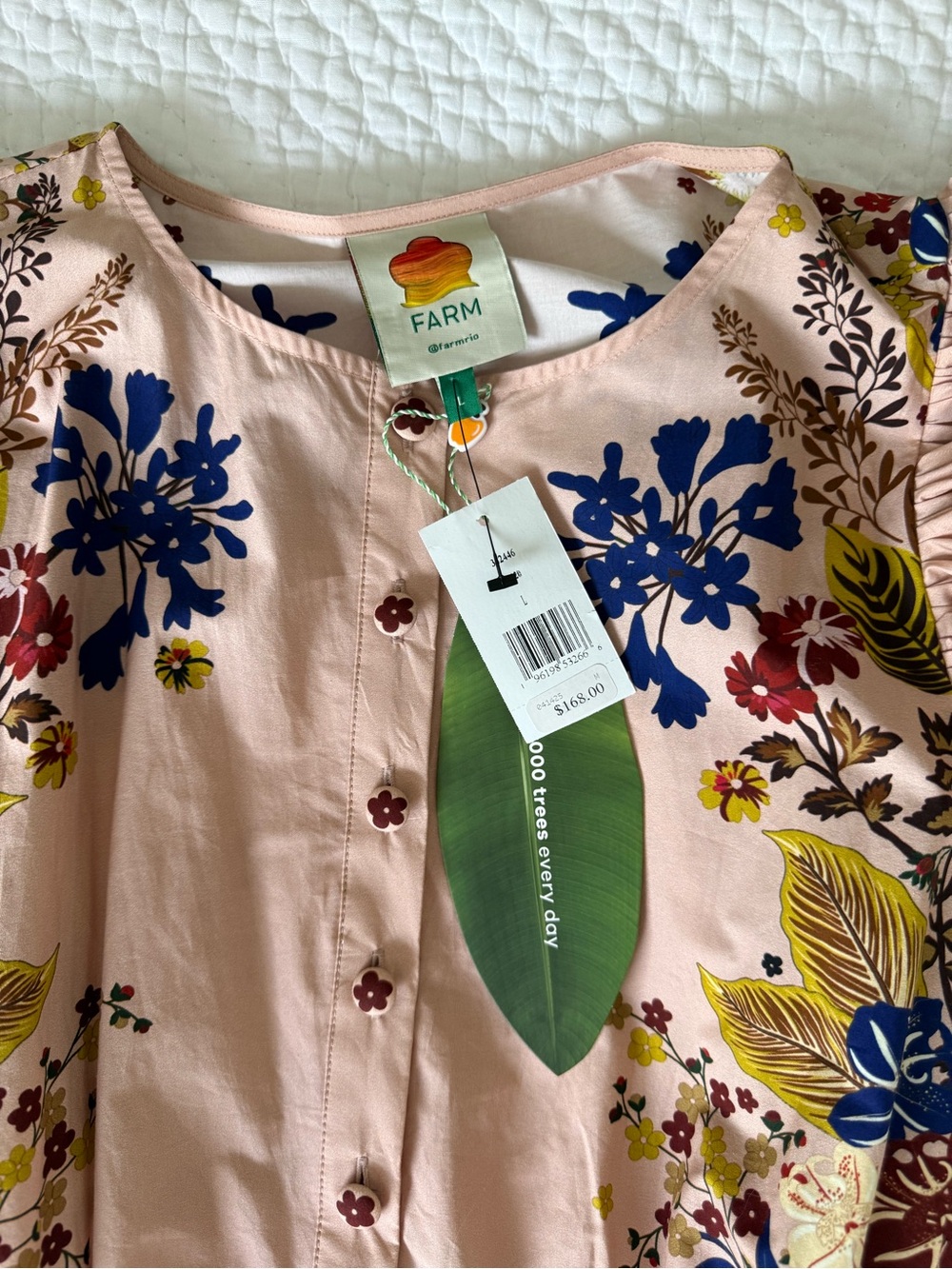 NWT Farm Rio Romantic Lightness Romper – Pink Floral - Picture 4 of 4